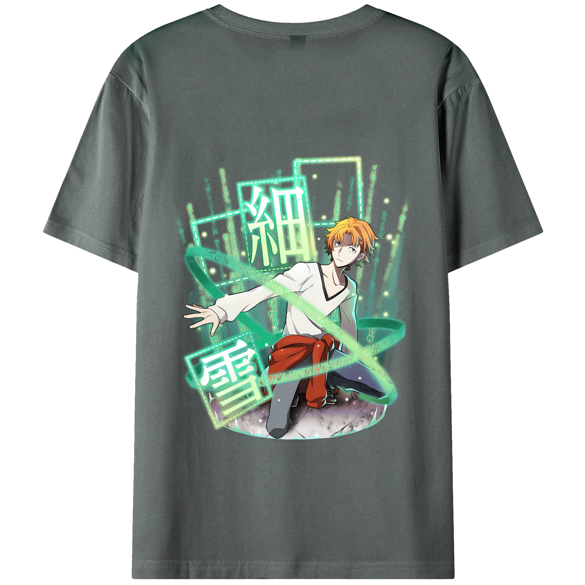 （画像用） 文豪ストレイドッグス Bungo Stray Dogs 綿100％半袖Tシャツ（背面プリント）